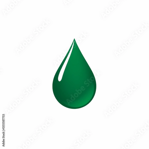 Obraz Farbiges minimalistisches Wassertropfen-Icon – Vektorillustration