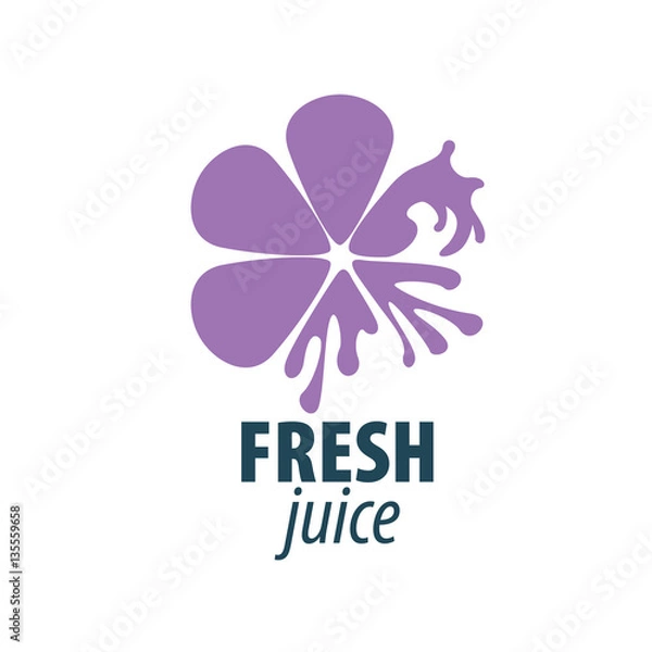 Fototapeta juice splash vector sign