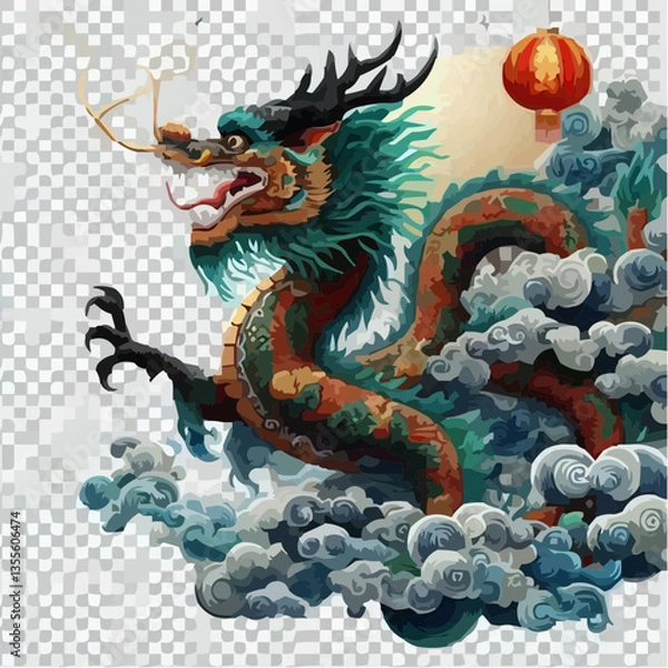 Fototapeta surrealistic image of a dragon 46
