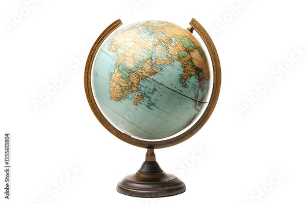 Fototapeta studio shot of a globe isolated on a white background