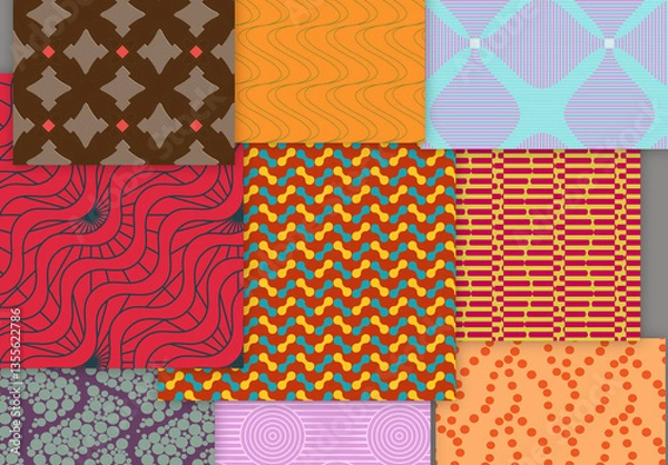 Obraz Vector Seamless Pattern Collection