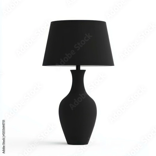 Fototapeta This chic black lamp adds flair and illumination to your space, combining style with practical use in any room.