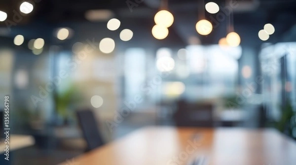 Fototapeta Modern office background. Blurred bokeh background