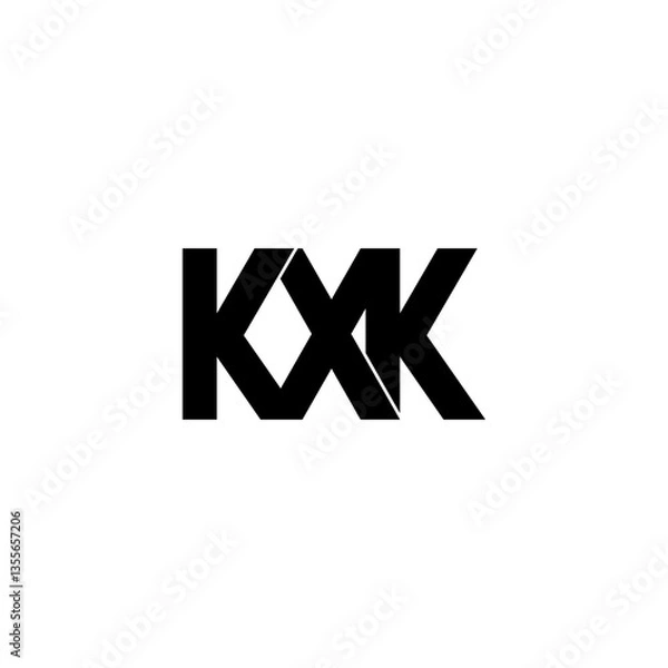 Obraz kxk initial letter monogram logo design