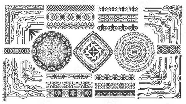 Fototapeta Elegant corner embellishment design element