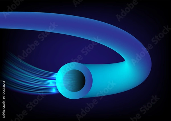 Obraz Abstract background with internet cable tube