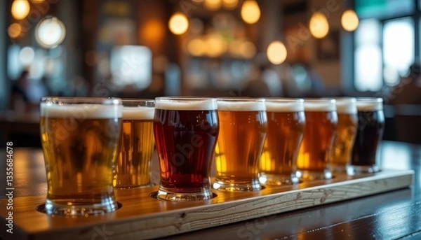 Obraz Artisan Beer Flight Display