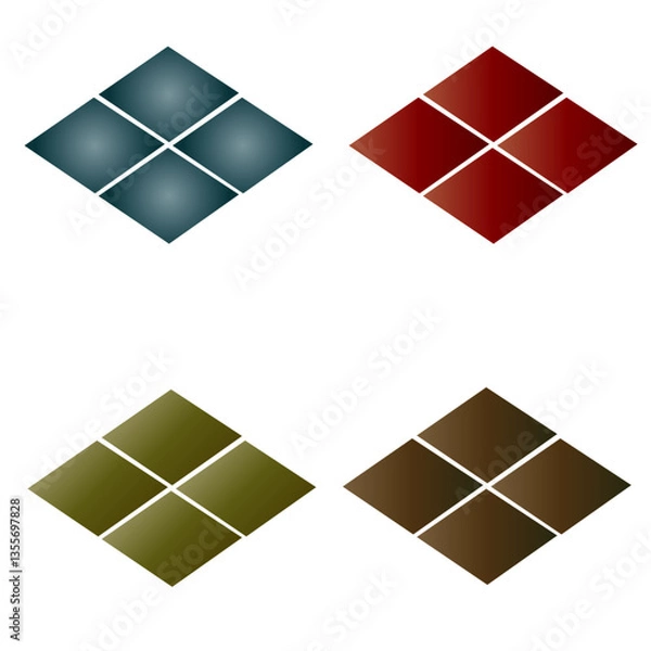 Fototapeta カラー家紋：武田菱（透過可）