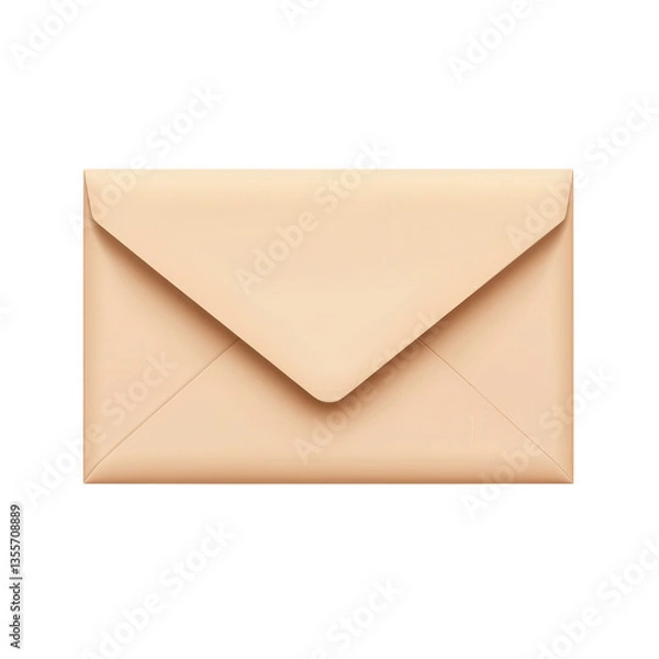 Obraz a simple elegant envelope in a soft peach color designed for sending letters or invitations its clean lines and minimalistic style suggest a modern approach to correspondence