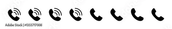 Fototapeta Call icon set. telephone icon vector. phone icon vector. contact us