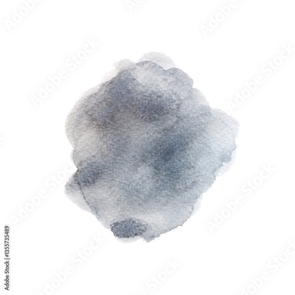 Obraz a grey ink isolated on white