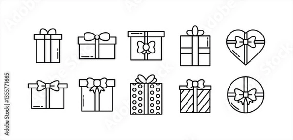 Obraz Gift Box Icon Set