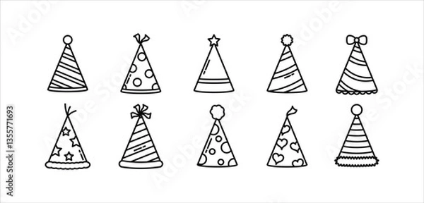 Obraz Party Hat Icon Set