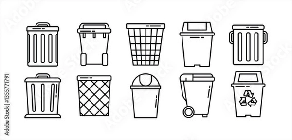 Obraz Trash Icon Set