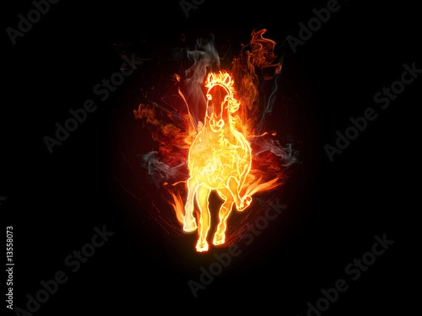Obraz Ognisty ogier. Koń