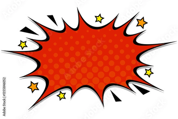 Fototapeta アメコミ風のポップな爆発ふきだしのイラスト