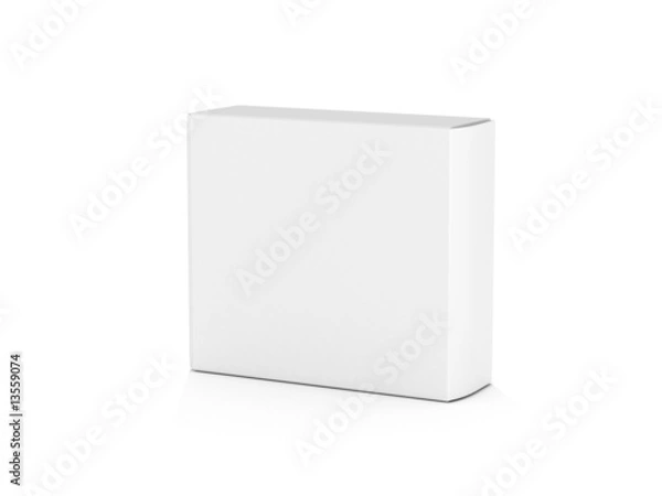 Obraz blank white box on white background