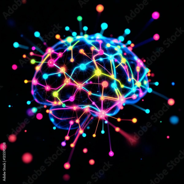 Fototapeta "Future Tech: The Art of Neural Connections in AI"

