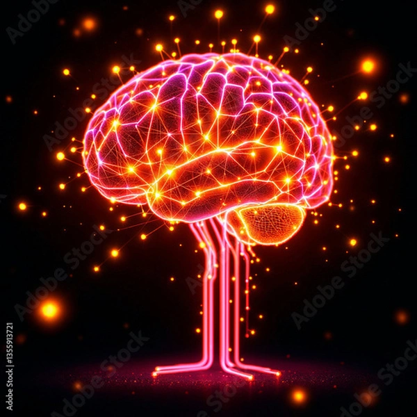 Fototapeta "How Artificial Intelligence Mimics the Human Brain"

