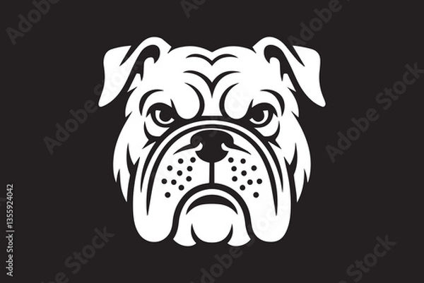 Obraz bulldog  Black and White Vector
