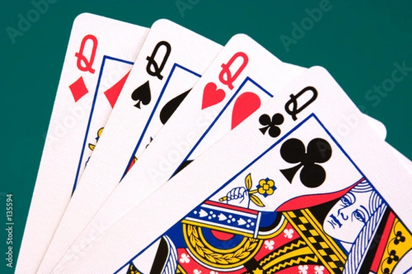 Obraz cards four cards 03 queens