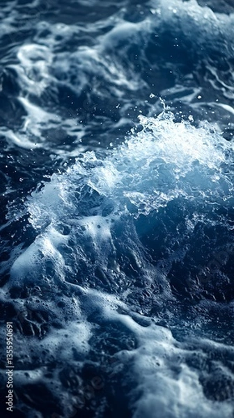 Fototapeta Elegant light blue waves with soft gradient texture high resolution image