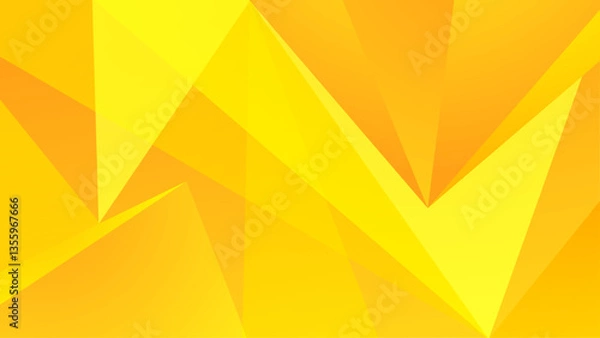 Fototapeta abstract yellow and orange geometric background with shapes minimalist vector illustration