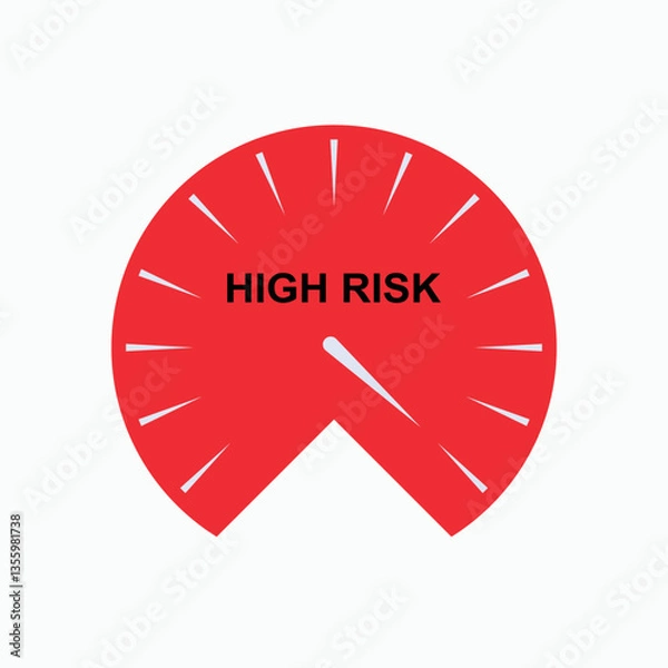 Obraz High Risk Level. Over Indicator
