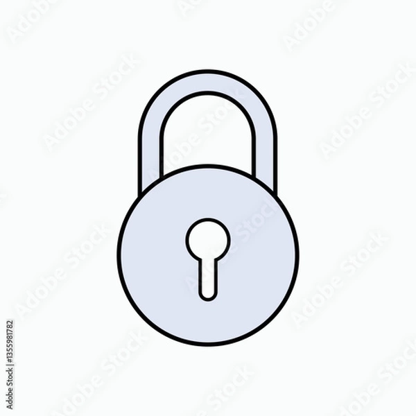 Obraz Padlock Icon. Locked Symbol - Vector. 