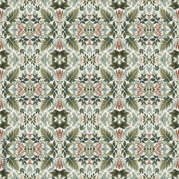 Fototapeta Botanical Pattern for Textile Design and Fashion Prints 
