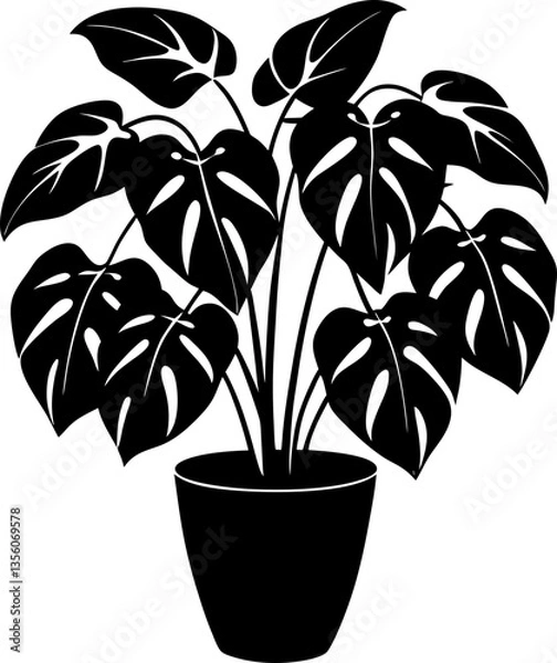 Obraz Home Potted Plants Silhouette