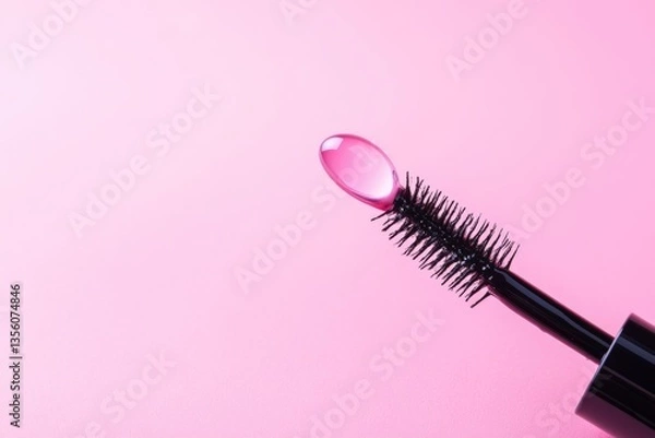 Fototapeta Mascara wand with clear pink gel