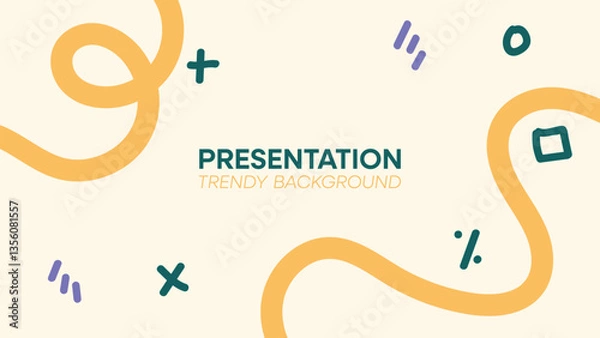 Obraz Modern minimalist cover presentation background design.