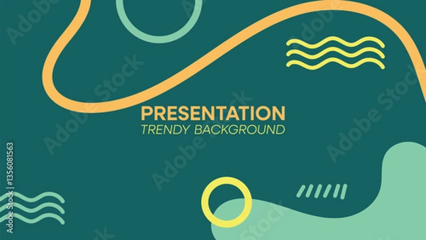 Obraz Modern minimalist cover presentation background design.