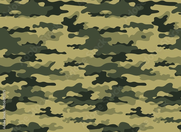 Fototapeta modern camouflage background, summer light green pattern, military texture repeat