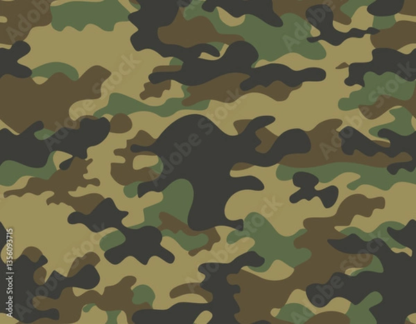 Fototapeta 
military camouflage pattern vector illustration repeat army texture for print