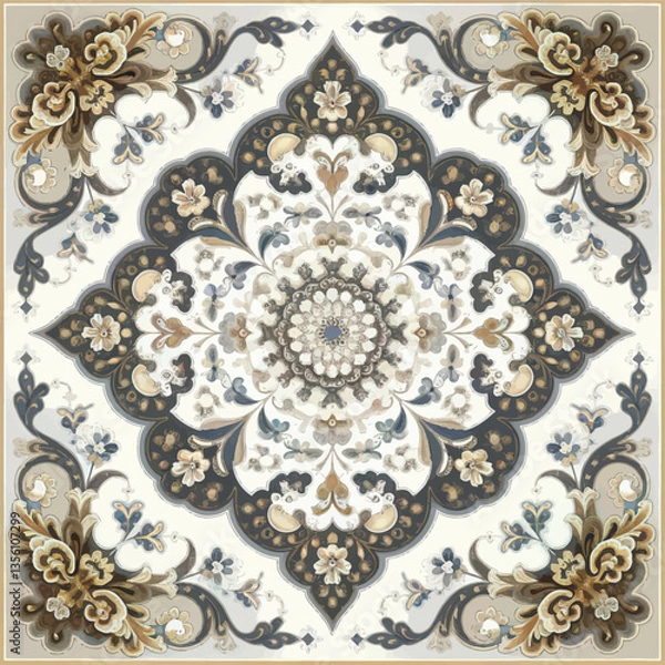 Obraz vector illustration hires Collection of High-Resolution Abstract Ramadan Islamic Seamless ornament Patterns with Diverse Designs and Textures 