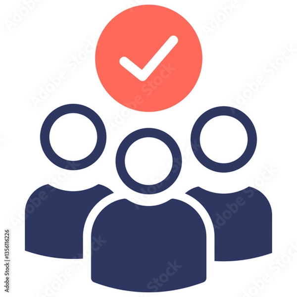 Fototapeta Attendees  glyph color icon