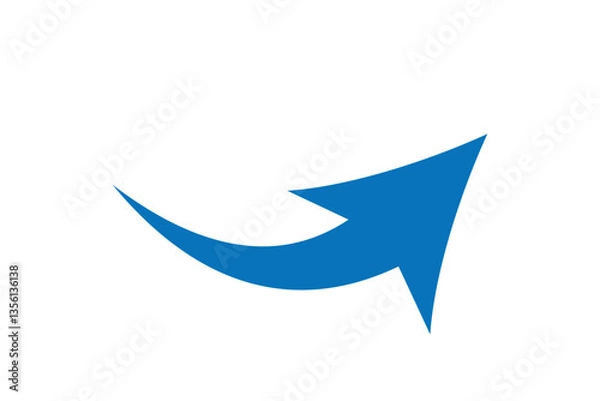 Fototapeta curved vector icon . up pointing sign . left . isolated transparent . outline and filled version