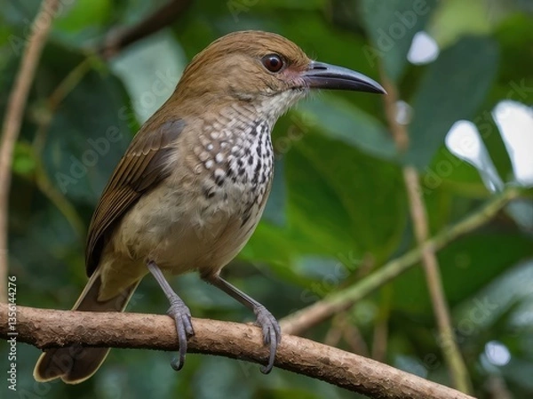 Obraz Recurve-billed Bushbird (Clytoctantes alixii) – A distinctive bill-curved songbird from Colombia.