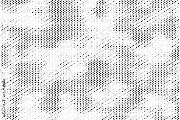 Fototapeta Halftone background vector, abstract backdrop design with two tone pattern and copy space for edit your content