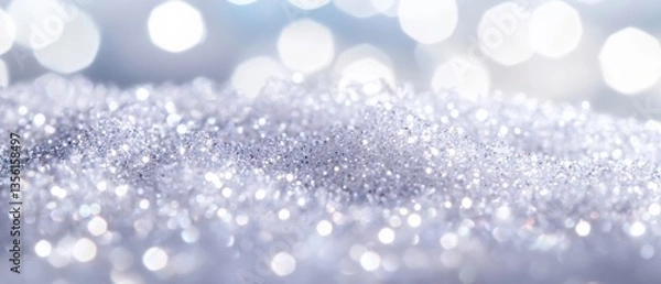 Fototapeta Silver glittery abstract background