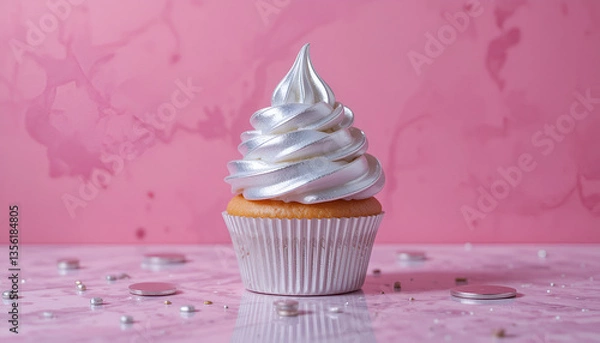 Obraz cupcake with silver frosting 