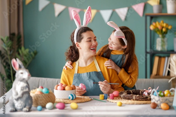 Obraz family preparing for Easter