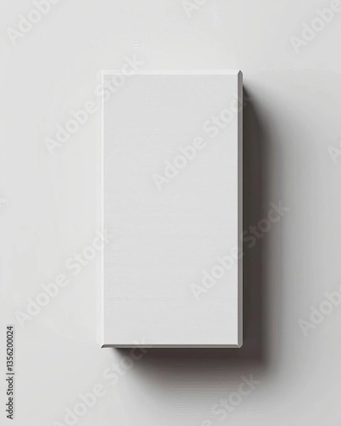 Fototapeta A minimalist mockup of a blank rectangle canvas for showcasing designs or artwork in a modern setting.