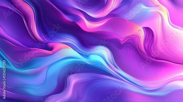 Fototapeta Abstract waves of radiant color, a modern and vibrant artistic expression