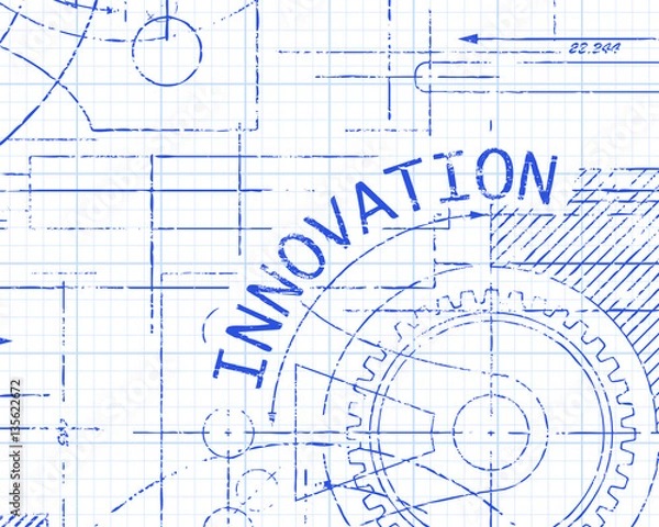 Fototapeta Innovation Graph Paper Machine