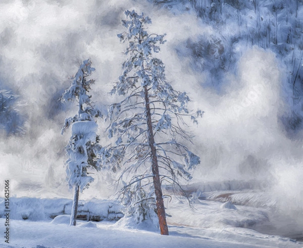Fototapeta Trees in Storm