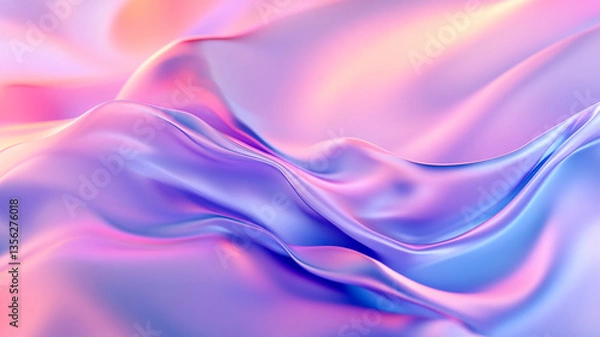 Fototapeta A soft, blurred abstract background with a harmonious blend of purple, blue, and pink hues. 