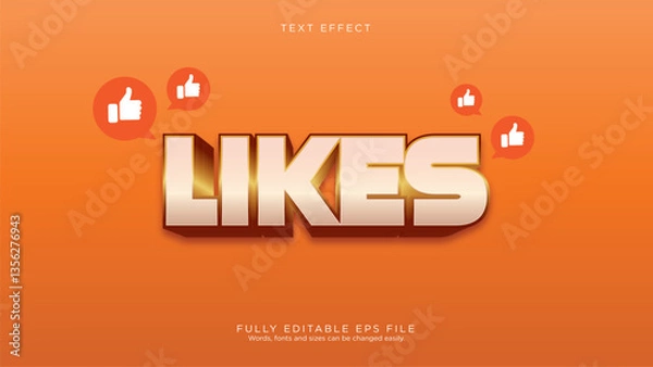 Fototapeta Editable text style effect - Like Text Effect